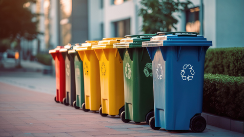 Wesentlich für die Kreislaufwirtschaft: die richtige Befüllung der bunten Tonnen.  