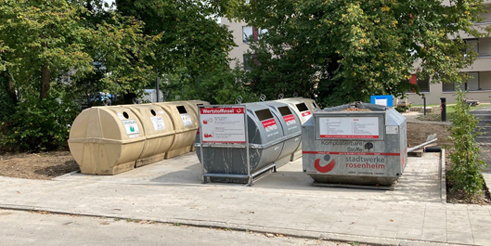 Propper und aufgeräumt: Wertstoffinsel in Rosenheim 