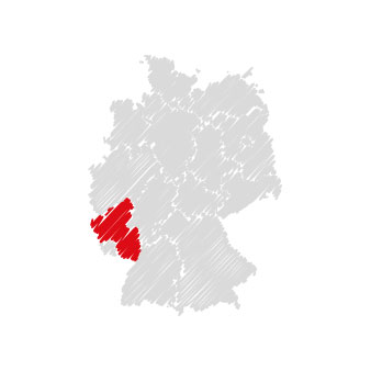 Karte mit Rheinland-Pfalz