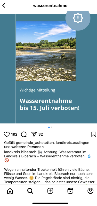 InstaKachelWasserentnahmeverbotBIberach