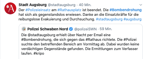 Twitter-Meldungen aus Augsburg