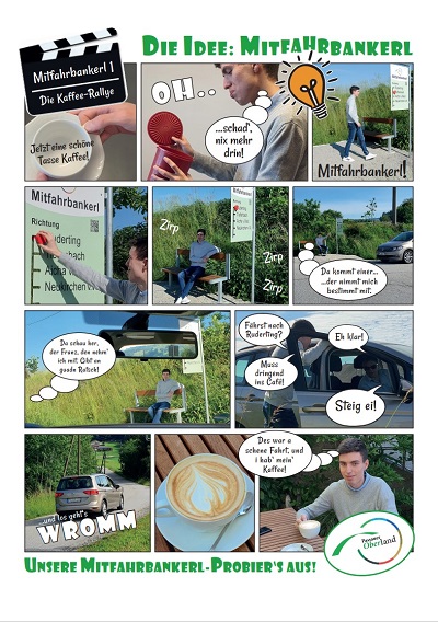 Comic Mitfahrbank