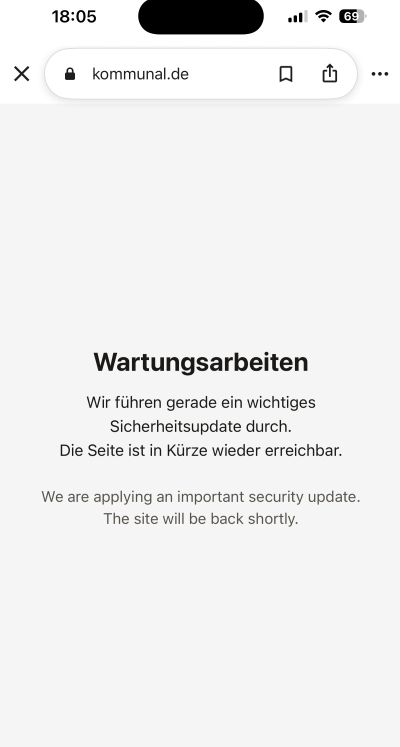Webseite abgeschaltet