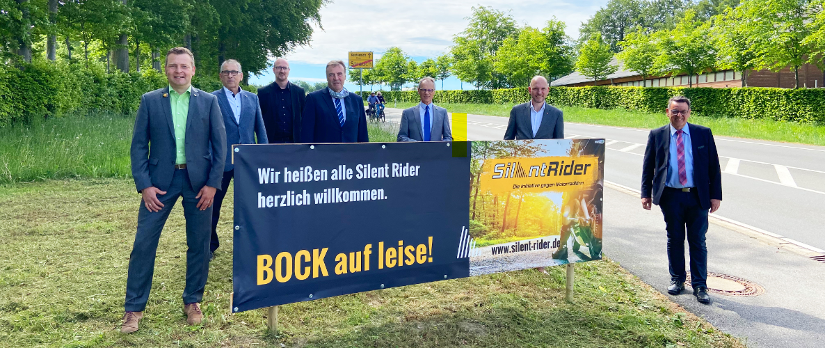 Bürgermeister beim Kampagnenstart von Silent Rider