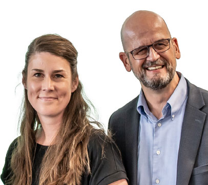 Katrin Witthaus und Dieter Weidig, die beiden Geschäftsführer der Projektgesellschaft Urban Zero Ruhror