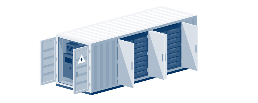 Piktogramm eines Batteriegroßspeichers
