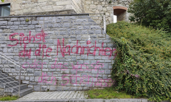Beschmierte Wand