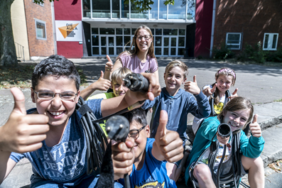 Mit Begeisterung bei der Sache: Schülerinnen und Schüler