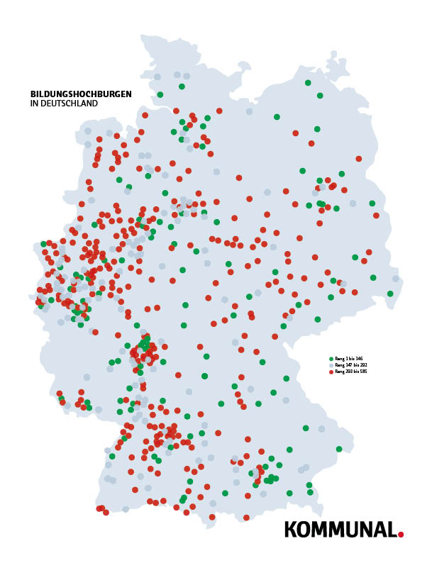 Karte Bildungshochburgen