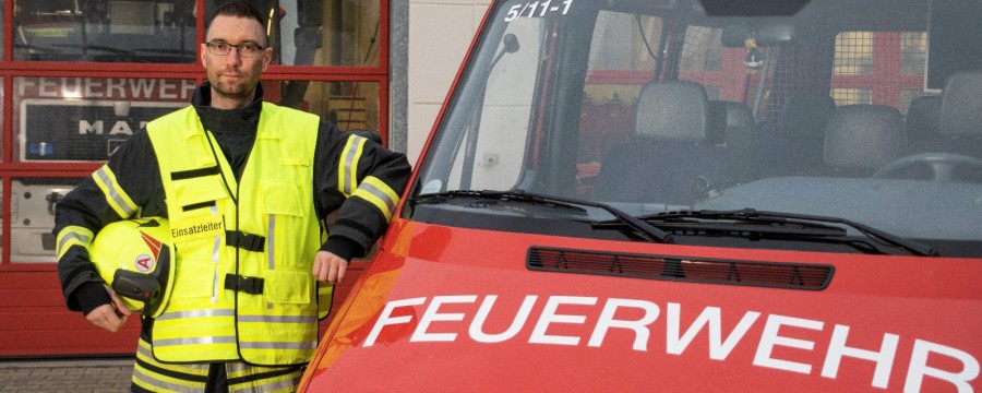 Sebastian Hentschel ist Wehrführer der Freiwilligen Feuerwehr Leegebruch und hat uns bei unserem Praktikumstag zur Seite gestanden.