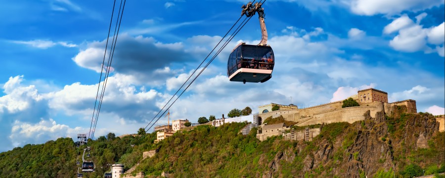 urbane Seilbahn in Koblenz