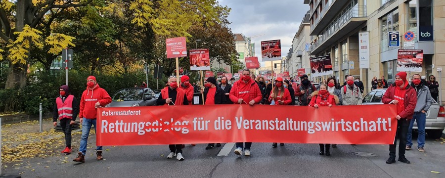 In Berlin demonstrierte die Veranstaltungsbranche