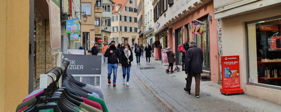 Tübingen Innenstadt Modellprojekt mit Prominenz