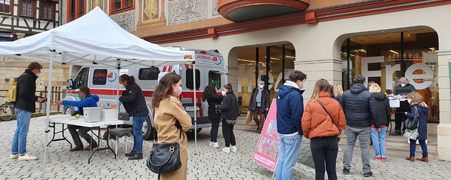 Teststation Rathaus Tübingen