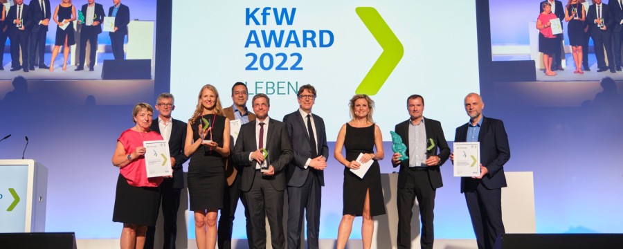KfW-Party anlässlich der Preisvergabe in der Kategorie Energetisches Sanieren