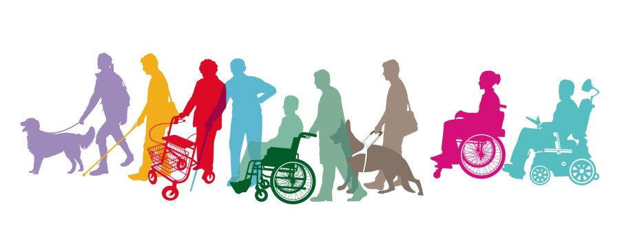 Menschen mit Behinderungen und Beeinträchtigungen, grafische Darstellung