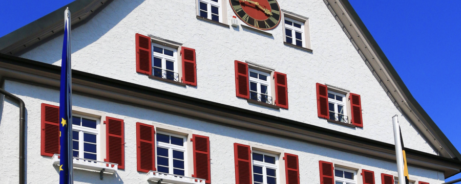 Das Rathaus von Giengen in Baden-Württemberg - hier wurde die Knöllchen-Aktion des Ordnungsamts erdacht