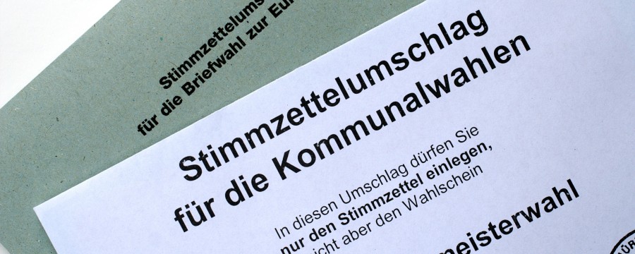 Stimmzettel Kuverts Kommunalwahlen 9. Juni 2024