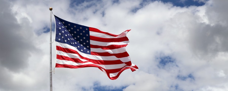 US-Flagge -Truppenabzug aus Deutschland