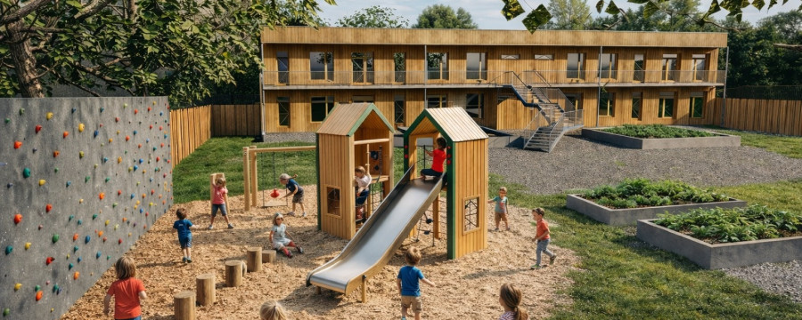 So sollen sie aussehen: die neuen, flexiblen Kita-Gebäude in Ludwigshafen.