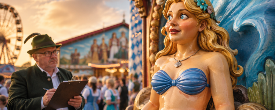 Vom Bikini für die Meerjungfrau bis zu umgestalteten Traditionsfiguren: Kurz vor dem Oktoberfest 2026 sorgen Vorgaben und Empfehlungen aus München für Diskussionen.
