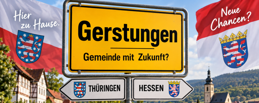 Bleibt Gerstungen thüringisch? Die Gemeinde im Wartburgkreis erwägt einen Wechsel nach Hessen. Bürgermeister Daniel Steffan will prüfen lassen, ob die Kommune jenseits der Landesgrenze bessere Entwicklungschancen hätte.