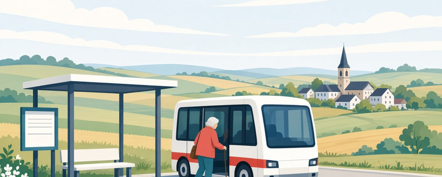 Tesla testet autonome Shuttles in der Eifel und plant sie in Grünheide. Studien zeigen, wie Dörfer profitieren könnten: Mobilität auf Abruf statt Fahrplan.