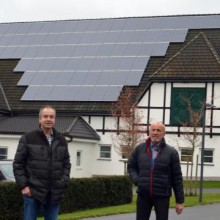 Im Bioenergiedorf ist auch auf dem Schweinestall eine Photovoltaikanlage angebracht. 