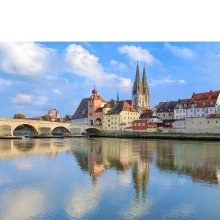 Regensburg Steinernde Brücke Stadtansicht Modellregion