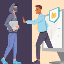 Grafik Cyberangriffe abwehren