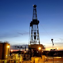 Geothermie: Bohrturm im bayerischen Sauerlach