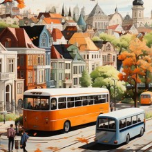 Bild von Stadt Busse Menschen