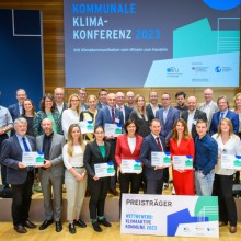 Gruppenfoto Gewinner Klimaaktive Kommune 2023