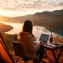 Am See statt im Büro: So können Mitarbeiter der Stadt Herrenberg dank Workation jetzt arbeiten.