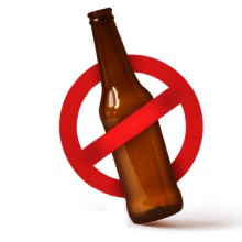 Alkoholverbot Symbolbild Flasche